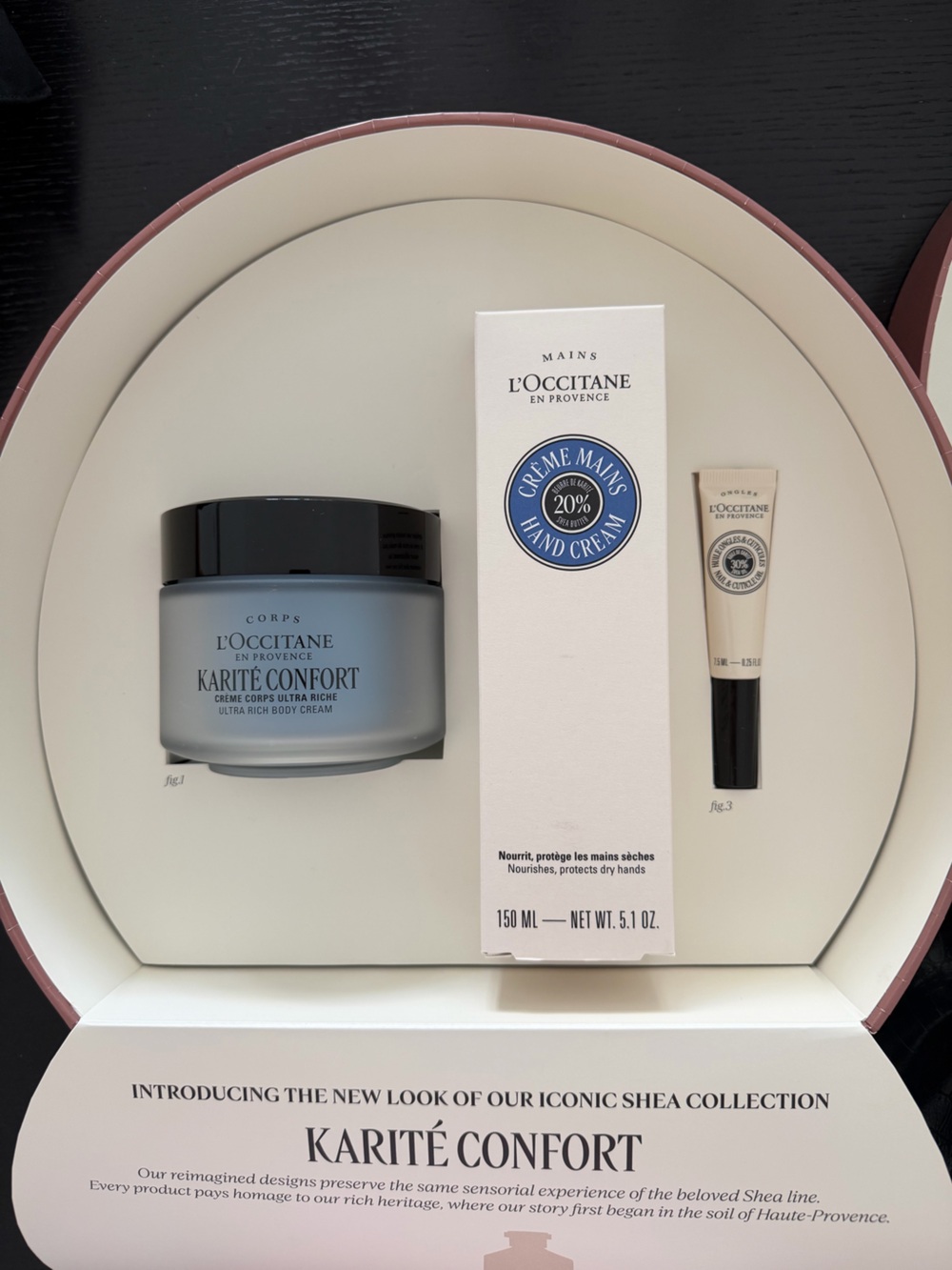 L'OCCITANE Shea Comfort Body Cream Set - Gray & Black Packaging
